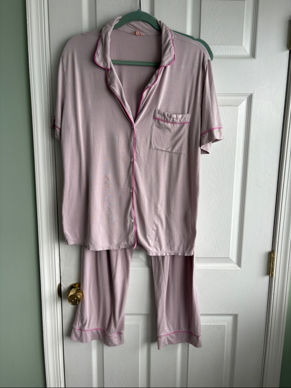 Eberjey Light Mauve Short Sleeve Pajama Top